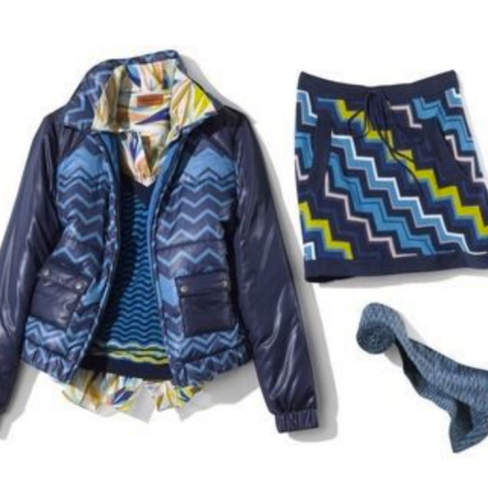 Quilted Zig Zag Puffer  by Missoni